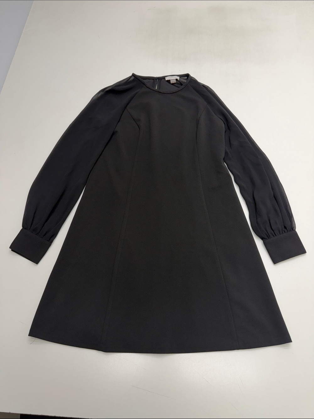 CALVIN KLEIN Women’s 6 Black Long Sleeve Dress
